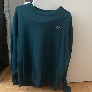 ALO Yoga Men's Deep Teal Crewneck Sweater